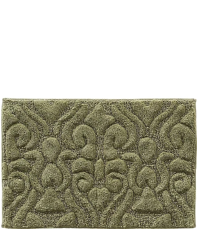 J. Queen New York Lombardi Damask Textured Bath Rug