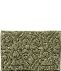 J. Queen New York Lombardi Damask Textured Bath Rug