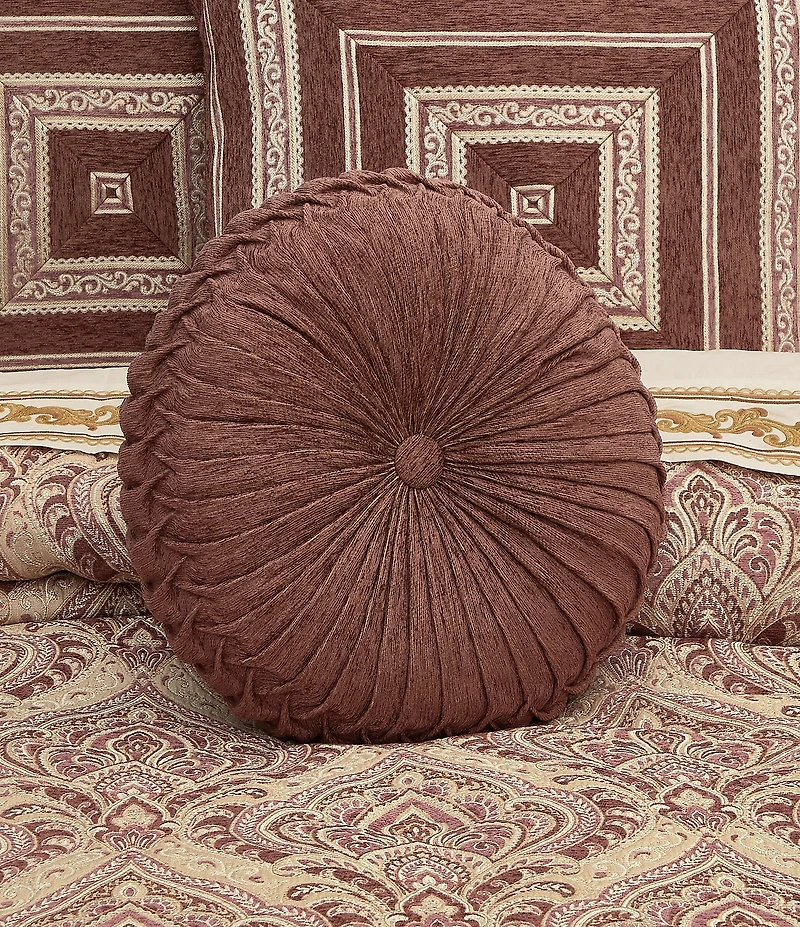 J. Queen New York Lupita Button-Tufted Round Pillow