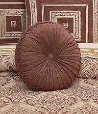 J. Queen New York Lupita Button-Tufted Round Pillow