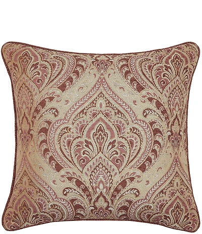 J. Queen New York Lupita Woven Damask Reversible Square Decorative Throw Pillow