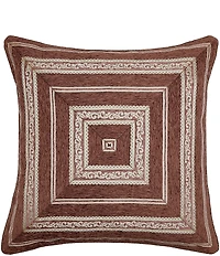 J. Queen New York Lupita Woven Striped Border Euro Sham