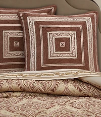 J. Queen New York Lupita Woven Striped Border Euro Sham