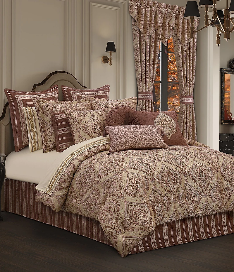J. Queen New York Lupita Woven Striped Border Euro Sham