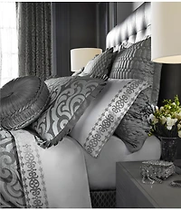 J. Queen New York Luxembourg Silver Duvet Cover Mini Set