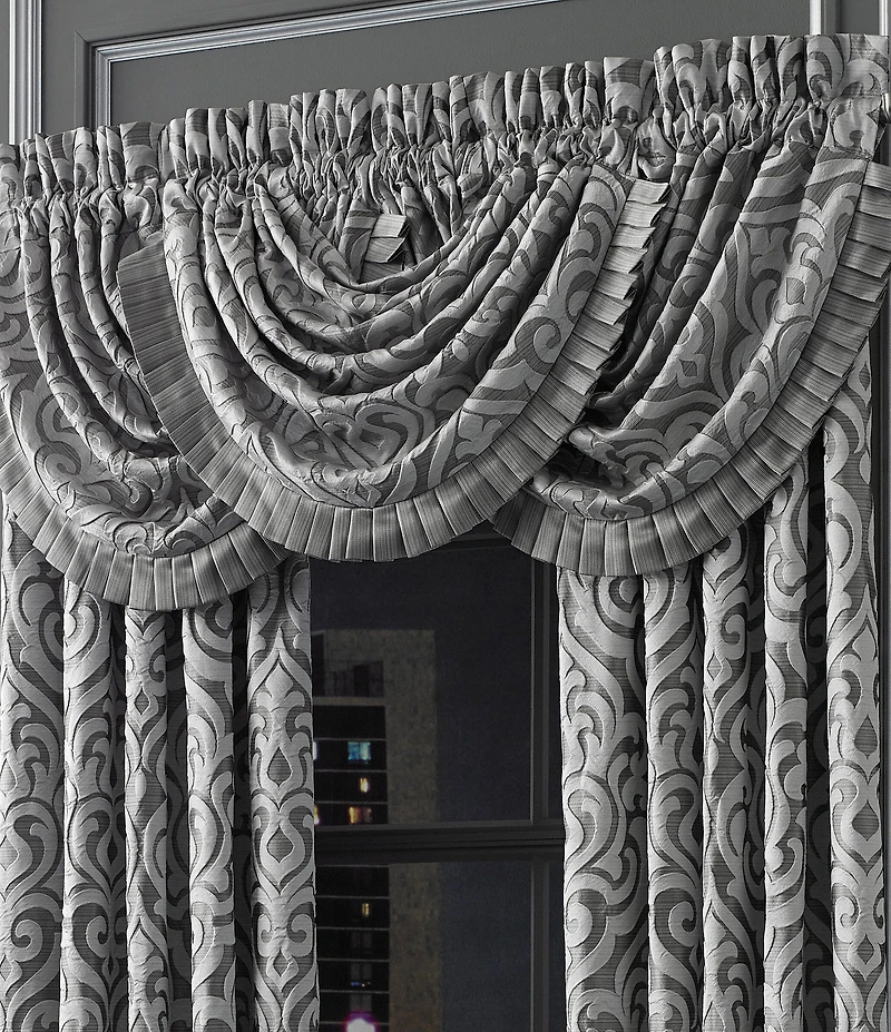 J. Queen New York Luxembourg Iron Gate Damask Window Valance