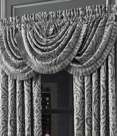 J. Queen New York Luxembourg Iron Gate Damask Window Valance