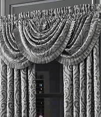 J. Queen New York Luxembourg Iron Gate Damask Window Valance