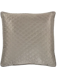 J. Queen New York Lyndon Embroidery Foulard Satin Quilted Square Pillow