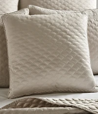 J. Queen New York Lyndon Embroidery Foulard Satin Quilted Square Pillow