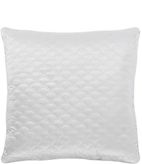J. Queen New York Lyndon Embroidery Foulard Satin Quilted Square Pillow