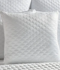 J. Queen New York Lyndon Embroidery Foulard Satin Quilted Square Pillow