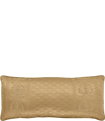 J. Queen New York Lyndon Damask Embroidered Matte Satin Quilted Boudoir Pillow