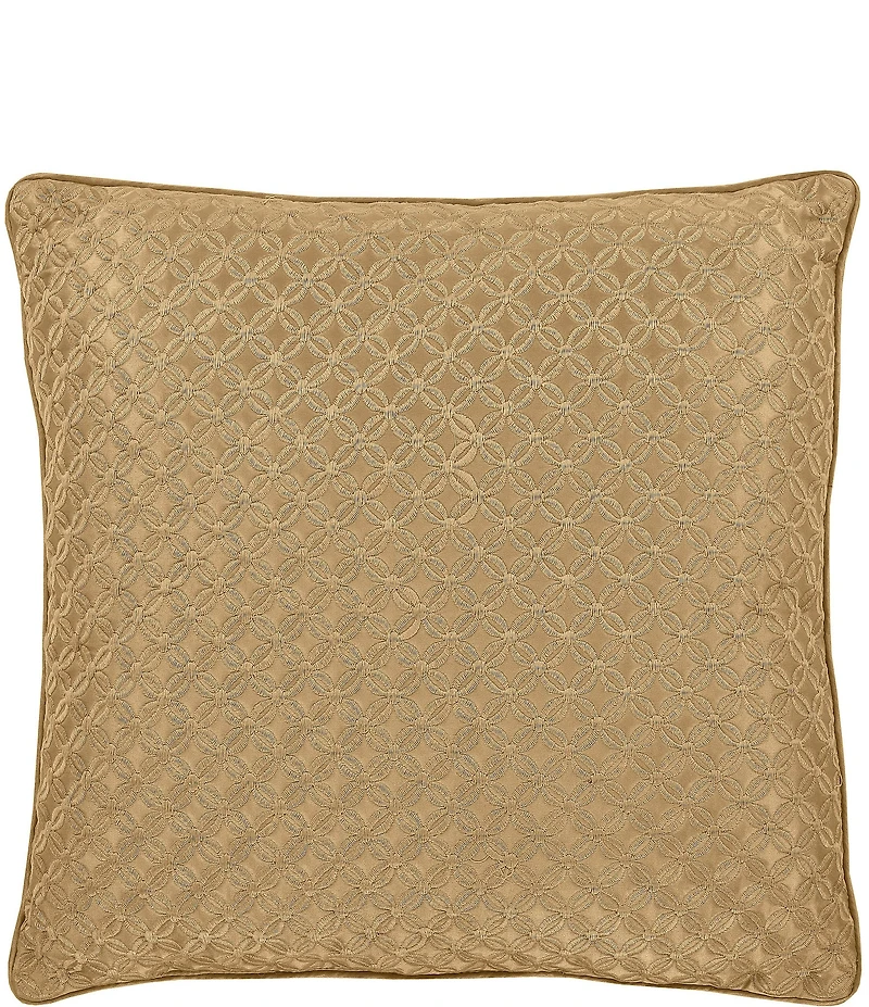 J. Queen New York All-Over Foulard Embroidered Lyndon Reversible Square Pillow