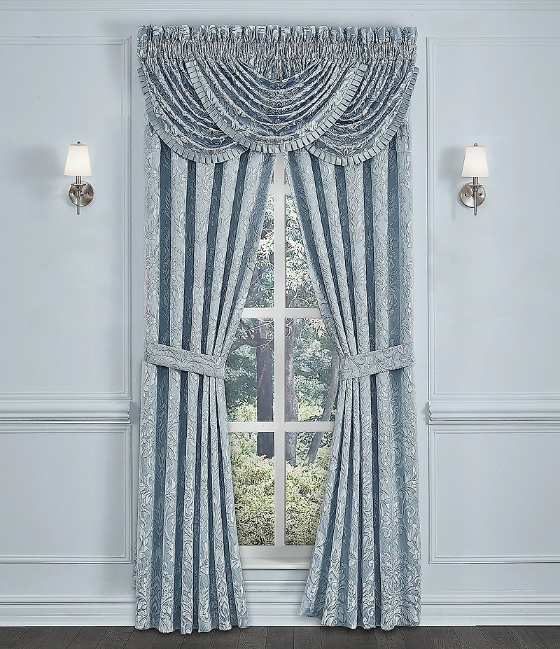J. Queen New York Malita Jacquard Damask Lined Window Treatment