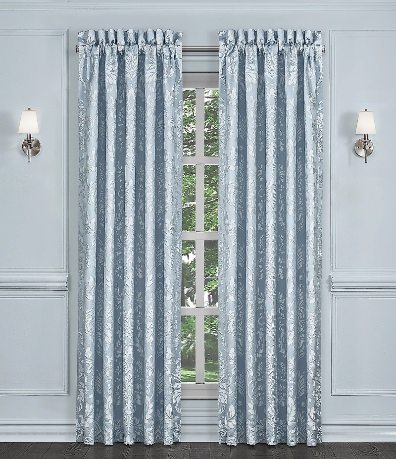 J. Queen New York Malita Jacquard Damask Lined Window Treatment