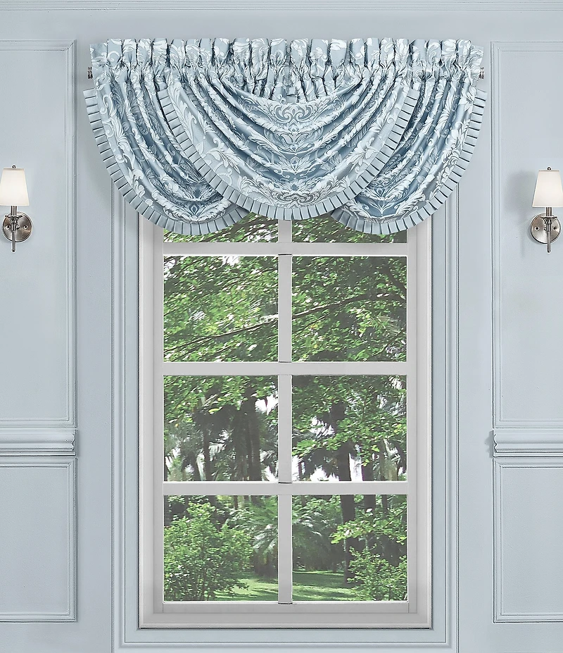 J. Queen New York Malita Jacquard Damask Lined Window Treatment