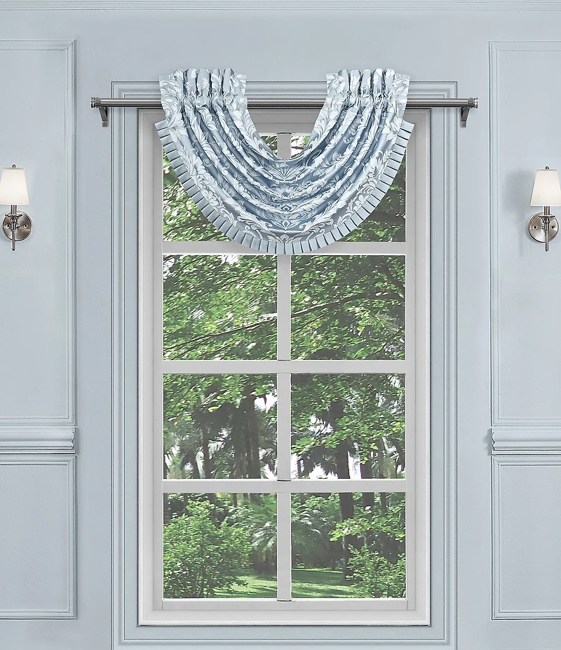 J. Queen New York Malita Jacquard Damask Lined Window Treatment