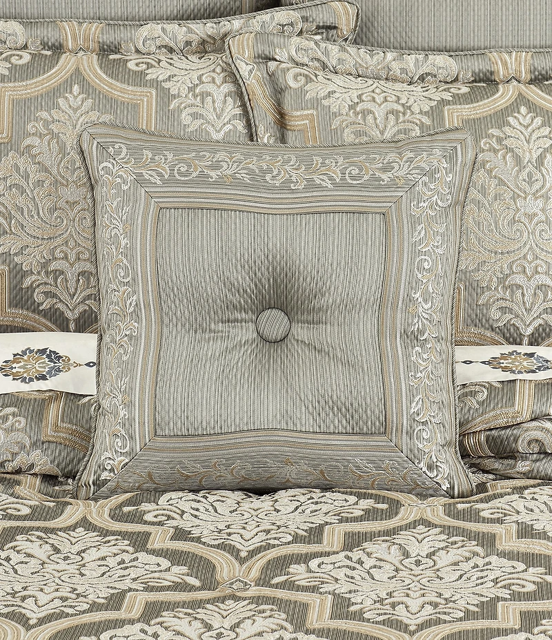 J. Queen New York Martina 18-inch Button Tufted Square Decorative Throw Pillow