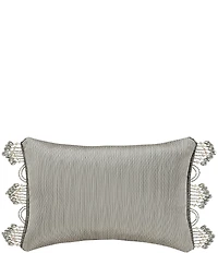 J. Queen New York Martina Tasseled Pieced Fringed Boudoir Pillow