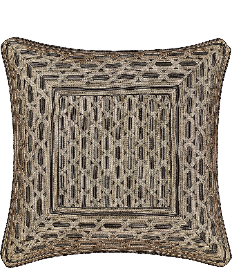 J. Queen New York Metropolitan Woven Geometric Design Reversible Square Pillow