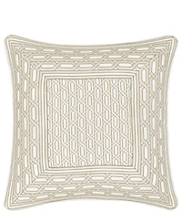 J. Queen New York Metropolitan Woven Geometric Design Reversible Square Pillow