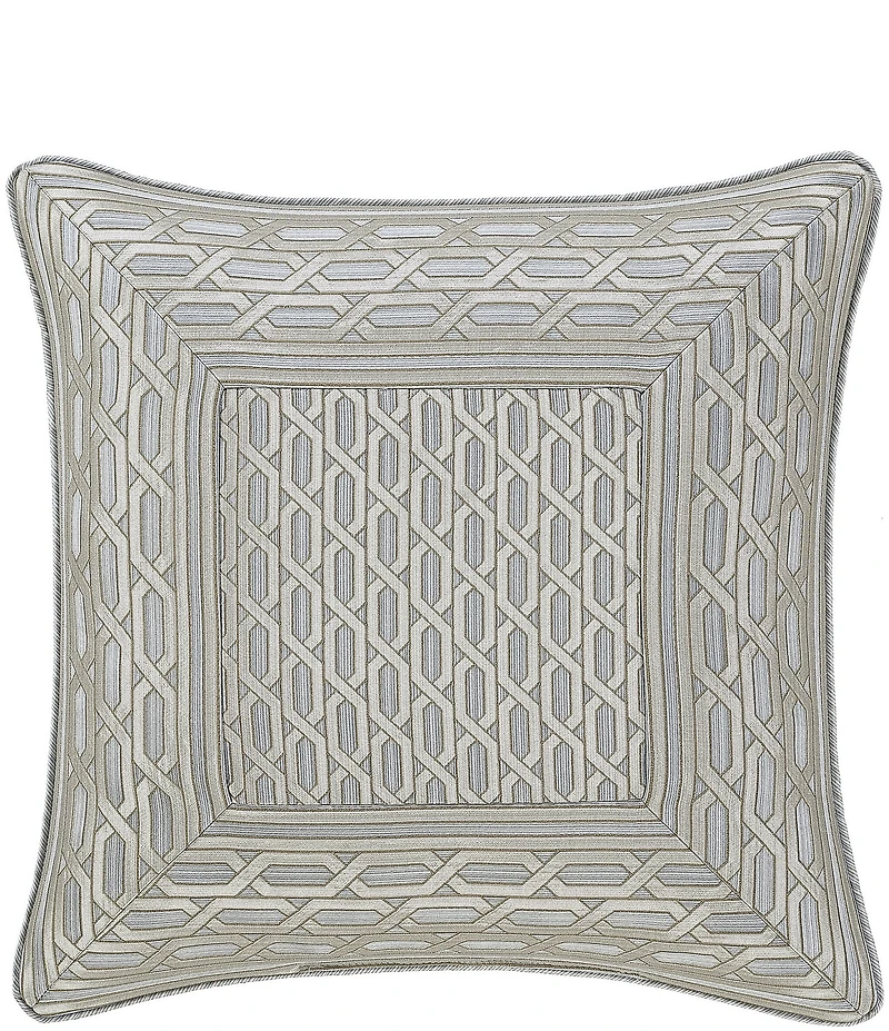 J. Queen New York Metropolitan Woven Geometric Design Reversible Square Pillow