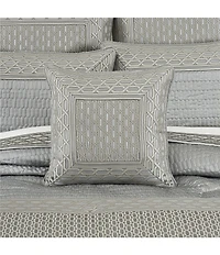 J. Queen New York Metropolitan Woven Geometric Design Reversible Square Pillow