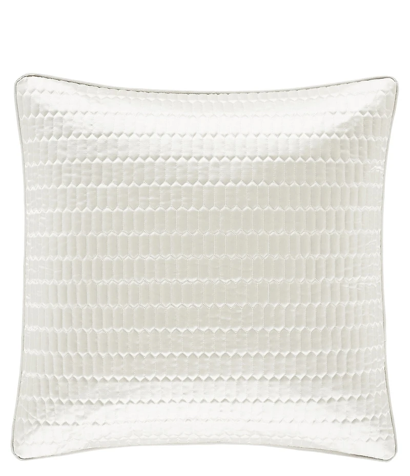 J. Queen New York Metropolitan Woven Geometric Framed Pattern Reversible Euro Sham