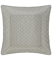 J. Queen New York Metropolitan Woven Geometric Framed Pattern Reversible Euro Sham