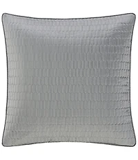 J. Queen New York Metropolitan Woven Geometric Framed Pattern Reversible Euro Sham