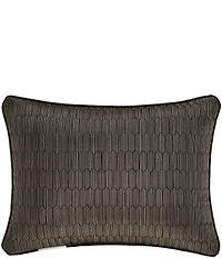 J. Queen New York Metropolitan Woven Geometric Pattern Reversible Boudoir Pillow