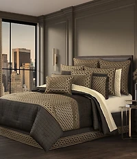 J. Queen New York Metropolitan Woven Geometric Pattern Reversible Boudoir Pillow