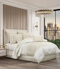 J. Queen New York Metropolitan Woven Geometric Pattern Reversible Boudoir Pillow