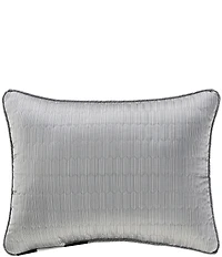 J. Queen New York Metropolitan Woven Geometric Pattern Reversible Boudoir Pillow
