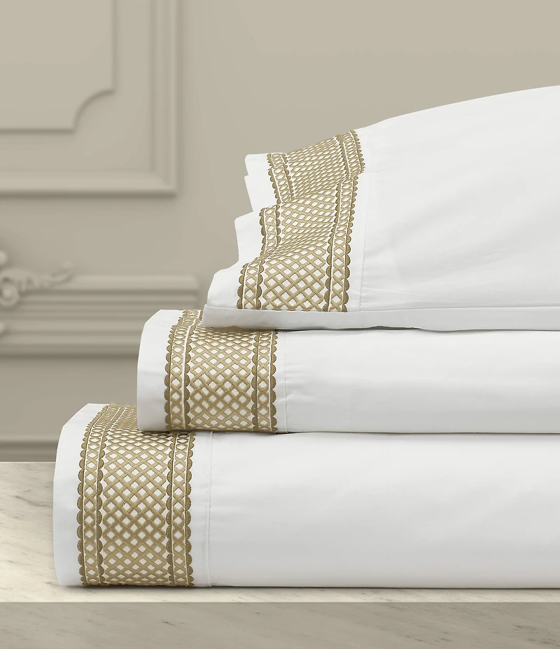 J. Queen New York Monarch Embroidered Sheet Set