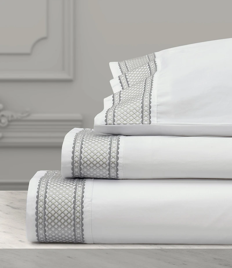 J. Queen New York Monarch Embroidered Sheet Set