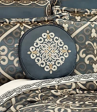 J. Queen New York Monroe Embroidered Medallion Round Pillow