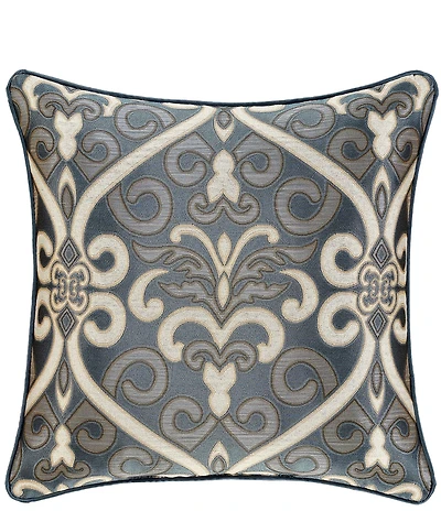 J. Queen New York Monroe Woven Medallion Reversible Decorative Throw Square Pillow
