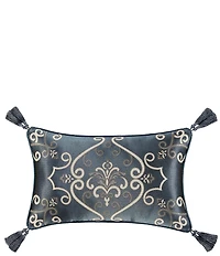 J. Queen New York Monroe Woven Medallion Tassel Reversible Boudoir Pillow