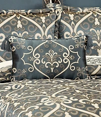 J. Queen New York Monroe Woven Medallion Tassel Reversible Boudoir Pillow