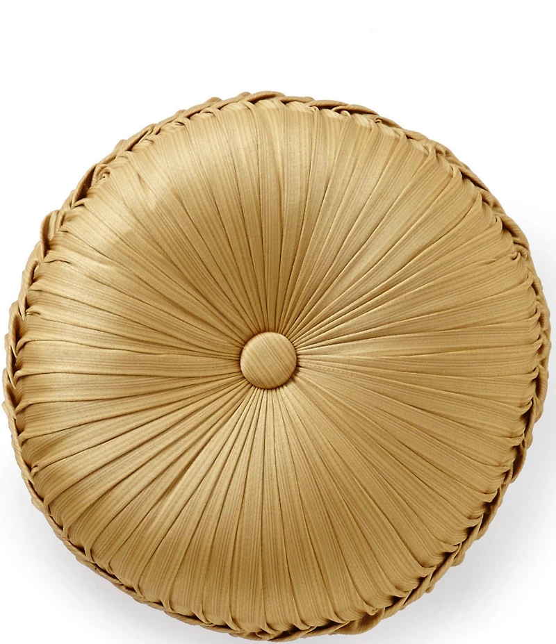 J. Queen New York Napoleon Button-Tufted Round Pillow