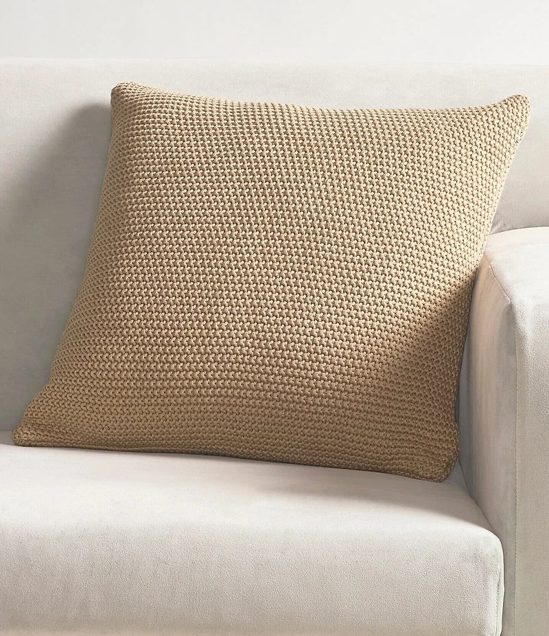 J. Queen New York Nautical Knit Cotton 20#double; Square Decorative Throw Pillow Cover