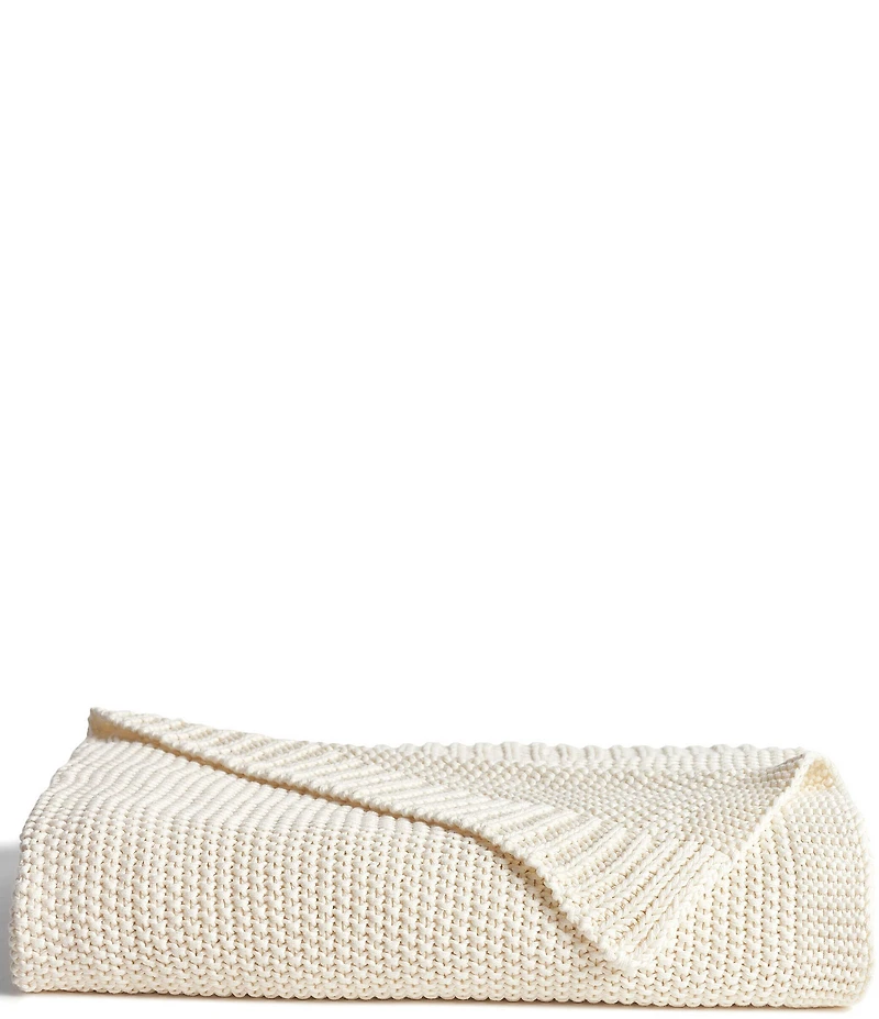 J. Queen New York Nautical Knit Cotton Throw Blanket