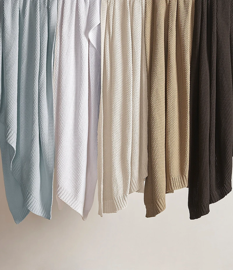 J. Queen New York Nautical Knit Cotton Throw Blanket