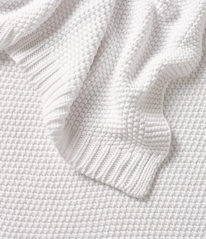 J. Queen New York Nautical Knit Cotton Throw Blanket