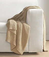 J. Queen New York Nautical Knit Cotton Throw Blanket