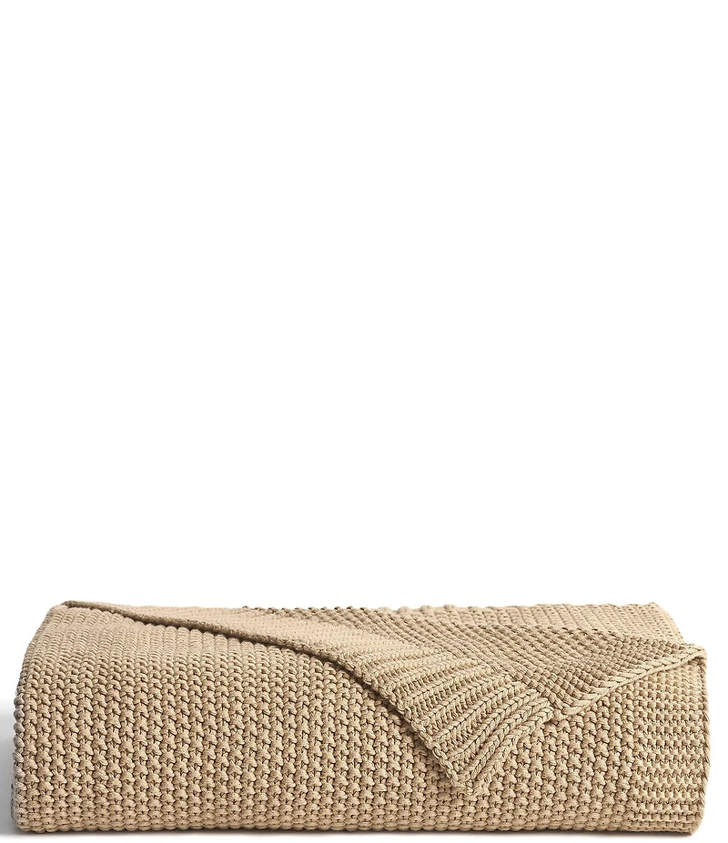 J. Queen New York Nautical Knit Cotton Throw Blanket