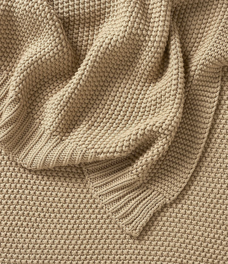 J. Queen New York Nautical Knit Cotton Throw Blanket