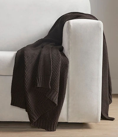 J. Queen New York Nautical Knit Cotton Throw Blanket